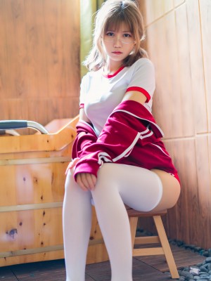 [小仓千代w] 红色体操服_34