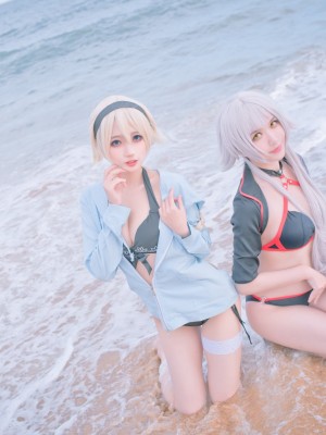 周叽是可爱兔兔 Vol.021 黑白贞双人泳衣_518_534 (T.ME-COSPLAYSETS)