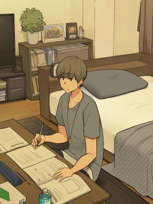 [わかまつ] 先輩の家で試験勉強教えてもらって夕方に帰る予定だった女子大生の一日 [一只麻利的鸽子汉化]_09