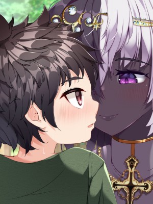 [朝風の雫 (朝風あびす)] 記憶喪失のふたなりダークエルフ神官様に悪戯しているうちに精通してしまったボーイッシュふたレズ村人ちゃんのお話_267