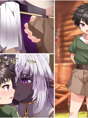 [朝風の雫 (朝風あびす)] 記憶喪失のふたなりダークエルフ神官様に悪戯しているうちに精通してしまったボーイッシュふたレズ村人ちゃんのお話_166