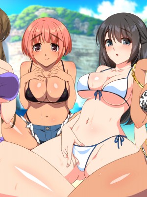 [ぽるちーに] ドスケベ水着で受精待ちするハメ頃発情女子と中出しセックスし放題のハーレムビーチ_019