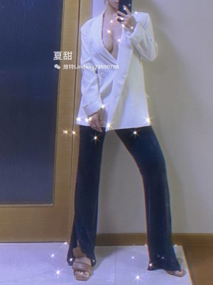 国版卡戴珊！推特抖音网红撸铁健身女王（夏甜）下海不雅自拍流出露出裸体健身裸舞身材无敌_guochan2048.com-把头发梳成大人模样穿上一身帅气西装_1314906537383489538_1