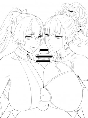 [クナボト] 紫式部&巴御前 ダブルパイズリ勝負!_8