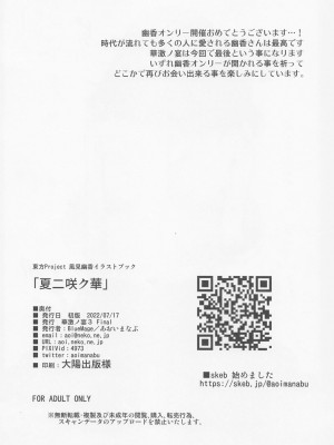 (華激ノ宴3Final) [BlueMage (あおいまなぶ)] 夏ニ咲ク華 (東方Project) [中国翻訳]_17