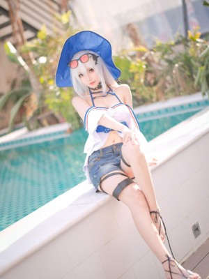 [花柒Hana] 斯卡蒂泳装 明日方舟 Arknight Skadi_09