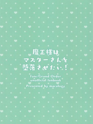 (COMIC1☆20) [macalogy (あましろ澪)] 魔王様はマスターさんを堕落させたい! (Fate／Grand Order) [中国翻訳]_18