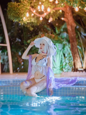 二佐Nisa - 碧蓝光辉泳装_08