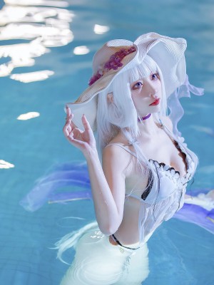 二佐Nisa - 碧蓝光辉泳装_31