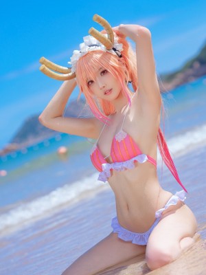 阿包也是兔娘 10月舰长图 龙女仆泳装～小林家的龙女仆_20