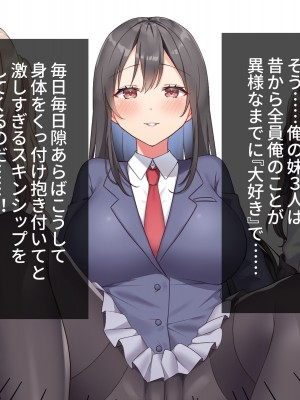 [ラミノネイリス] 俺のことが大好きすぎるJK・JCの妹3人が毎日エロ衣装でお兄ちゃんの赤ちゃんが欲しいと種付けを迫ってくる件_010