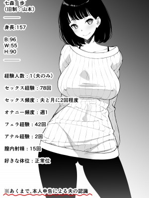 [さなづら同人誌発行所 (さなづらひろゆき)] 愛妻、堕ちる 〜浮気セックスでオホ声絶頂アクメする 巨乳妻の寝取られを俺だけが知らない〜_003