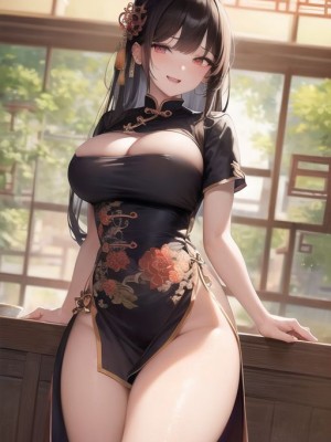 CG美女イラスト図鑑 チャイナドレスの巨乳美女_00045
