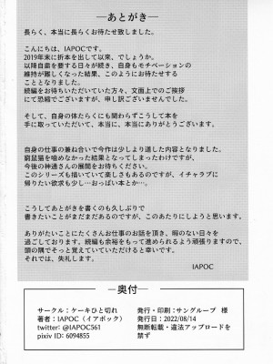 (C100) [ケーキひと切れ (IAPOC)] 堕華 ‐オツルハナ 酣‐ (艦隊これくしょん -艦これ-) [中国翻訳]_17