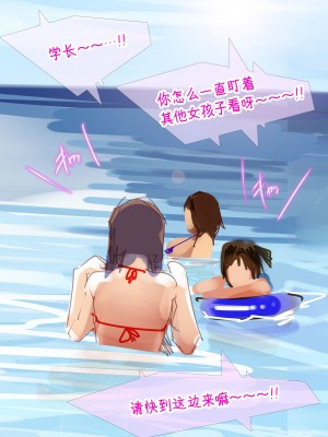 [尾髭丹] #真夏のビーチで大学のサークルの後輩の女子3人と思い出作りに汗ダクになりながらセックスした!! [中国翻訳]_004