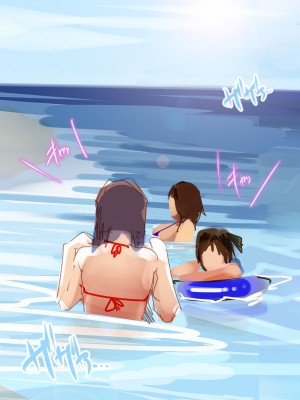 [尾髭丹] #真夏のビーチで大学のサークルの後輩の女子3人と思い出作りに汗ダクになりながらセックスした!! [中国翻訳]_003