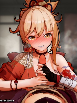 [ActualE] Teyvat Girls Tekoki~ (Genshin Impact) [黎欧出资汉化]_Girls Tekoki Cleaned 1 - Pyro PGH_003