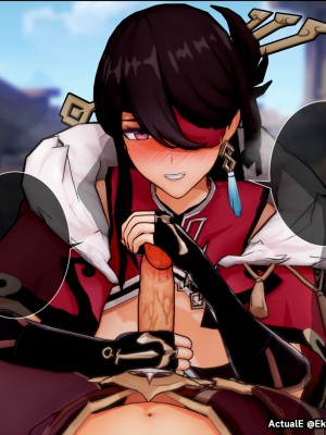 [ActualE] Teyvat Girls Tekoki~ (Genshin Impact) [黎欧出资汉化]_Girls Tekoki Cleaned 4 - Electro EGH_002