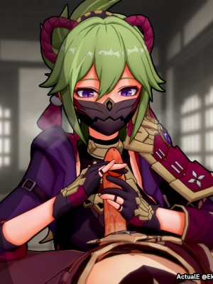 [ActualE] Teyvat Girls Tekoki~ (Genshin Impact) [黎欧出资汉化]_Girls Tekoki Cleaned 4 - Electro EGH_008