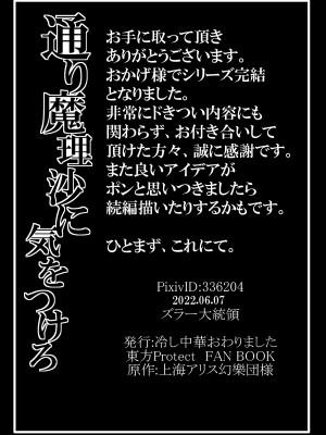 [冷し中華おわりました (ズル)] 通り魔理沙にきをつけろ 其の漆 (東方Project) [DL版]_27__027