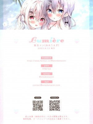 (C102) [あめうさぎ (飴玉コン)] Lumiere_14