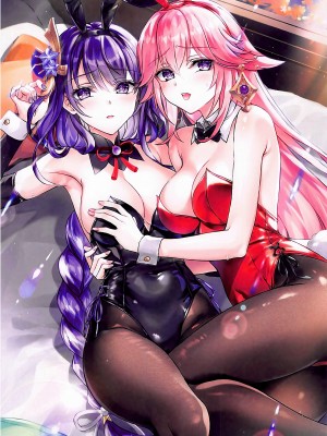 (C102) [紅音色 (里美樹)] モラとバニーと罰ゲーム (原神) [黎欧出资汉化]_03