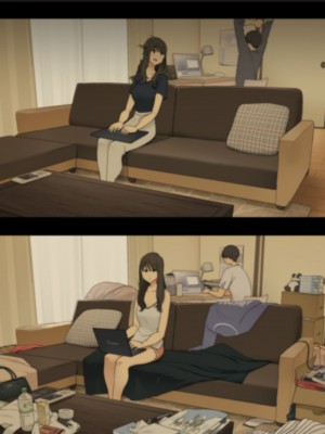 [わかまつ] 同棲生活1ヵ月目と1年後、朝起きてから就寝までの比較 [ANDX個人漢化]_12