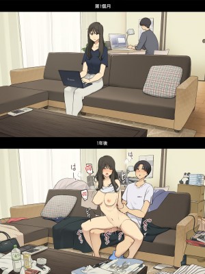 [わかまつ] 同棲生活1ヵ月目と1年後、朝起きてから就寝までの比較 [ANDX個人漢化]_10