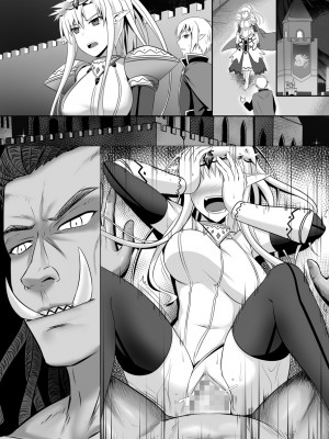 [Circle HO (ヘンタイオジサン、TRW18)] 神聖王国の堕落 オークに敗北改変されたエルフたち [中国語]_083