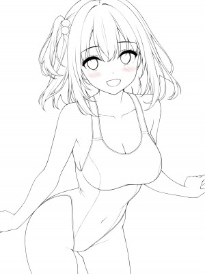 [モノ手紙 (かるたも)] えっちなおなかかんさつ。おなか×水着 [DL版]_40