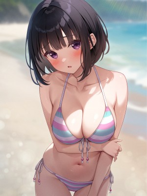 [モノ手紙 (かるたも)] えっちなおなかかんさつ。おなか×水着 [DL版]_35