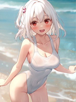 [モノ手紙 (かるたも)] えっちなおなかかんさつ。おなか×水着 [DL版]_41