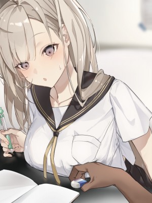 [おこめつぶ] 勉強中の彼女の乳首いじってその気にさせる_127