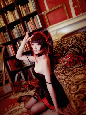 yui金鱼 - 时崎狂三 黑裙+旗袍+内衣_08