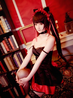 yui金鱼 - 时崎狂三 黑裙+旗袍+内衣_04