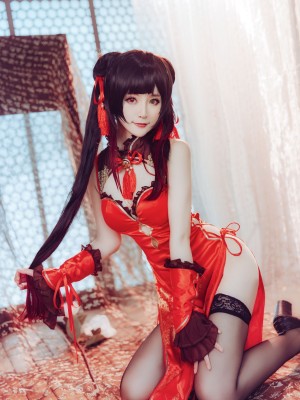 yui金鱼 - 时崎狂三 黑裙+旗袍+内衣_13