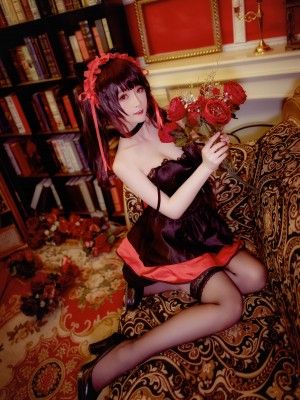 yui金鱼 - 时崎狂三 黑裙+旗袍+内衣_09