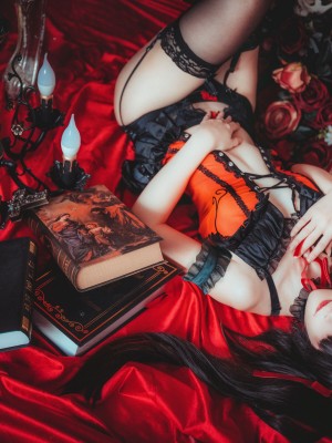 yui金鱼 - 时崎狂三 黑裙+旗袍+内衣_27