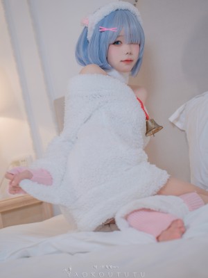 咬一口兔娘ovo - Rem bleat 蕾姆咩咩_014