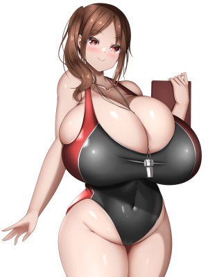 [しろいろ (藤宮やひろ)] あおぞらスイミング教室で爆乳乳水_266