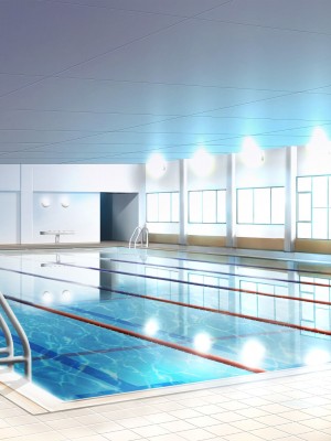 [しろいろ (藤宮やひろ)] あおぞらスイミング教室で爆乳乳水_005