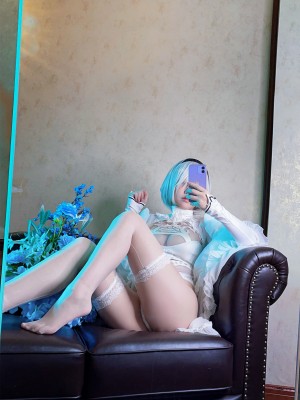 半半子 – Automataヨルハ二号B型 白いドレス_37