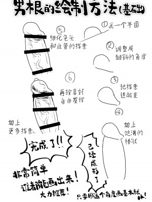 [サルルルル (ドルリヘコ)] 男根の描き方と消しの入れ方｜男根的绘制方法与打码的方法 [莉赛特汉化组] [DL版]_03
