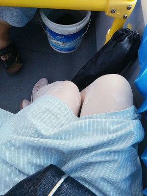 苏苏小公主酱 - 操场白色蓝裙_024