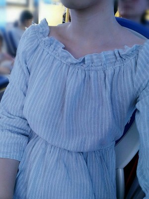 苏苏小公主酱 - 操场白色蓝裙_028