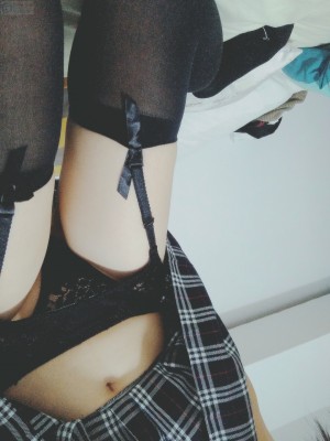 安久奈白 - 吊带袜_012