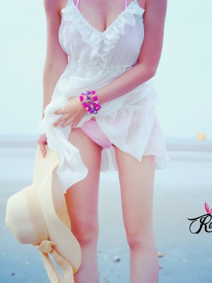 蕾丝兔宝宝 - 海滨白裙_011