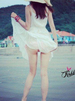 蕾丝兔宝宝 - 海滨白裙_015