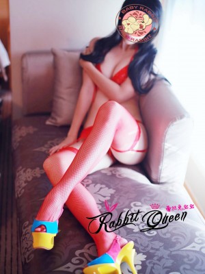 蕾丝兔宝宝 - 情趣红网袜_015