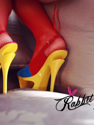 蕾丝兔宝宝 - 情趣红网袜_019